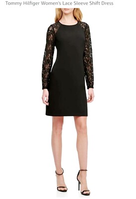 Tommy Hilfiger Womens Black Floral Lace Fitted Sheath Dress 10 NEW $119 | eBay Tommy Hilfiger Womens Black Floral Lace Fitted Sheath Dress 10 NEW $119 | eBay
