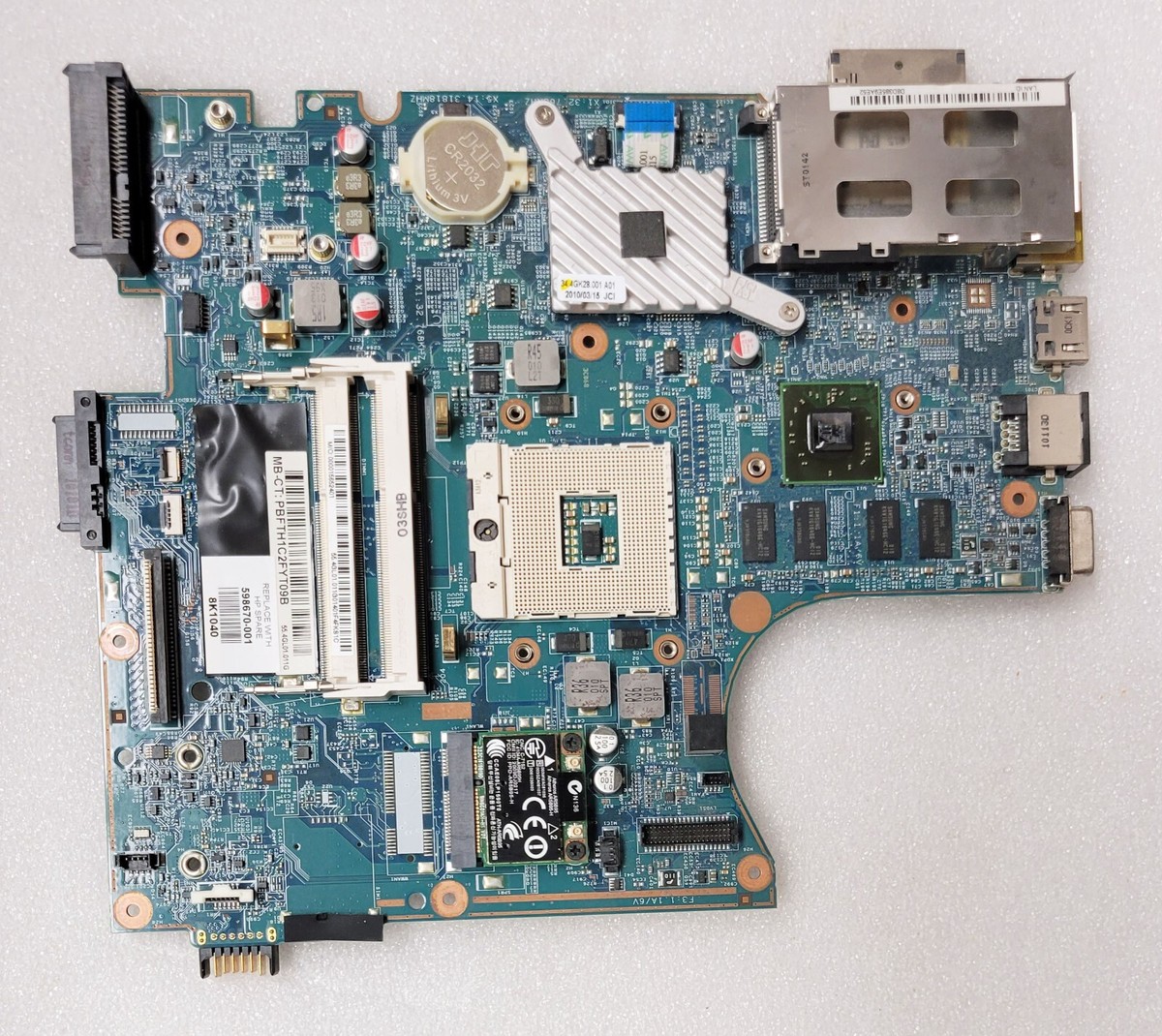 HP Probook 4520s 4720s Motherboard 598670-001, 633552-001 Socket G1 DDR3
