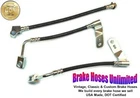 REAR DISC RUBBER BRAKE HOSE SET Lincoln Versailles 1977 1978 1979 1980