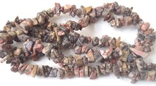 Leopard jasper chip 36 inch strand