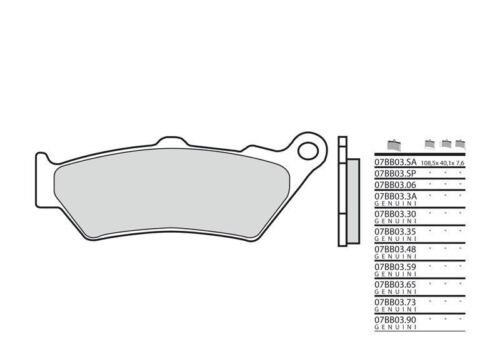 For BMW F650 Cs Scarver - Kit Front Brake Pads - BREMBO - 38800063 - Zdjęcie 1 z 1