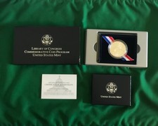 2000 P Library of Congress Commemorative Uncirculated Silver Dollar w/ OGP & COA