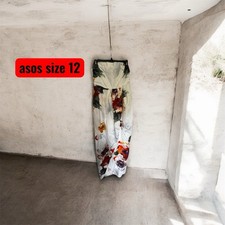 ASOS  BANDEAU DOME MIDI DRESS IN FLORAL-MULTI Size 12 EUC