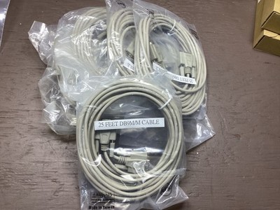 Lot of 5 DB9 9 Pin Male to Male Serial Cable RS232 NEW