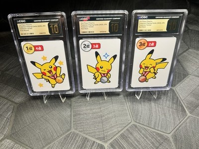 Pikachu Graded Pristine 10 Lot 1st 2nd 3rd Place Taruka Tournament