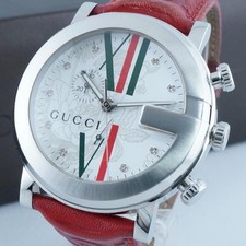 Gucci G Round 9P Diamond Chronograph 101M Quartz Ladies 36mm Used