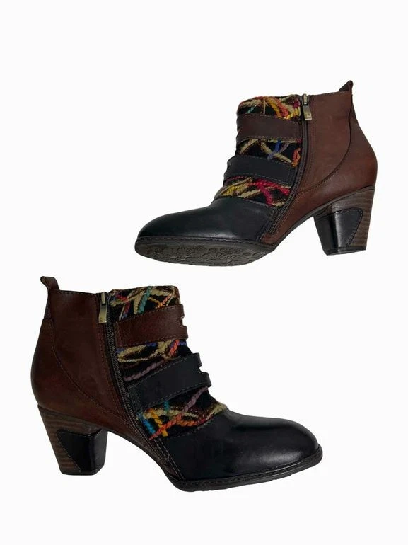 SPRING STEP L'ARTISTE REDDING YARN ZIP BOOTIE SIZE: 10 - Image 4 of 4