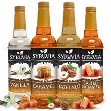 Coffee Syrup Variety Pack Vanilla, Caramel, Hazelnut Salted Caramel , 25.4 ...