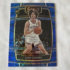 2021-22 Panini Select Concourse Josh Giddey #58 Blue Shimmer Prizm Rookie Card