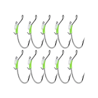 Lot de 10 hameçons de pêche à crevettes vivantes en acier po - Bild 1 von 4