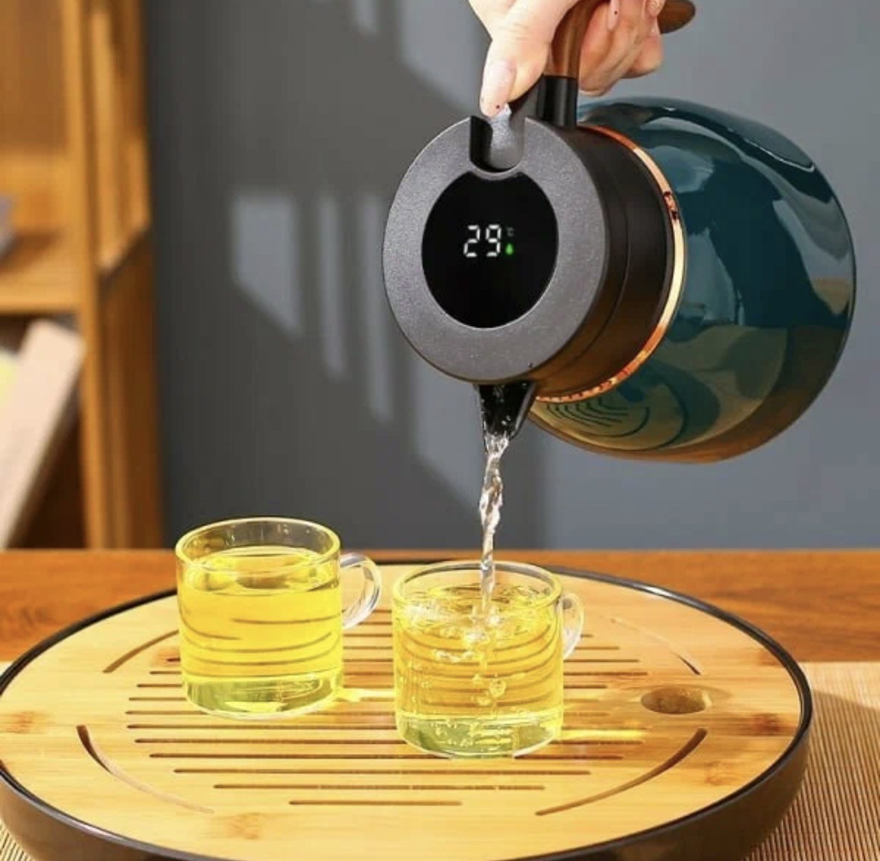 Pot W Tea Infuser Large Capacity Kettle Green