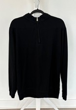 Peter Millar Mens XL Black 1/4 Zip Pullover