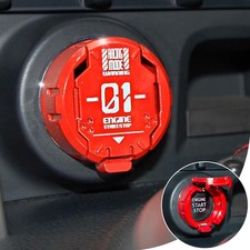 Push Start Button Cover, Metal Mecha Car Engine Start Stop...