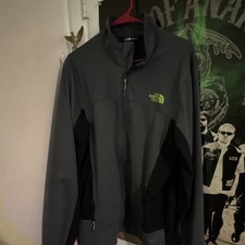 The North Face Mens L Gray/Black Full Zip Sof...