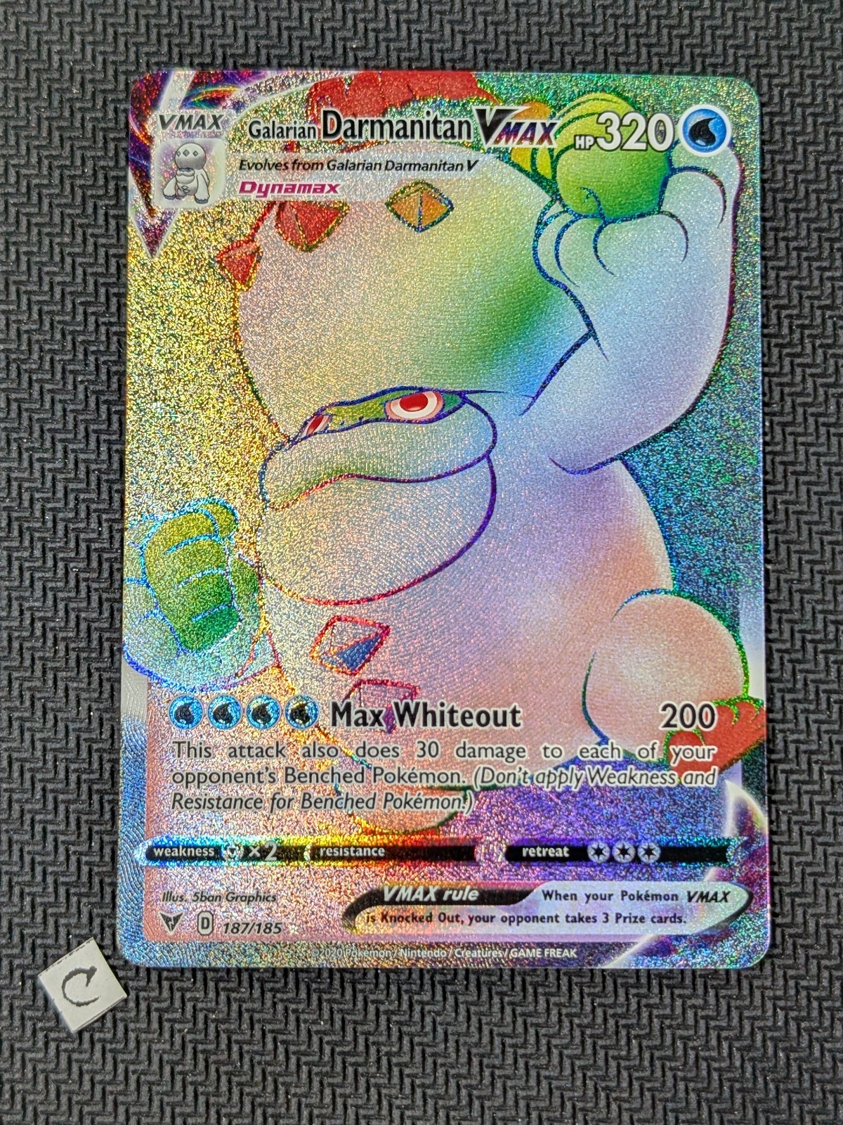 Galarian Darmanitan VMAX 187/185 - Vivid Voltage Secret Rare Pokemon TCG NM