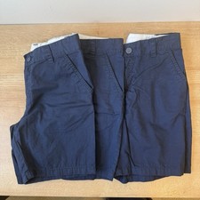 Boys  Cat  Jack Flat Front Chino Shorts Navy Blue Size M 8 - 3 Pair Lot