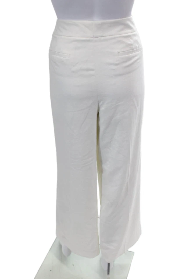 Classiques Entier женщин молнии мухи высоты прямой брюки брюки белый 14 - Изображение 3 из 4