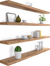 Floating Shelves 36 Inch Wall Mount Rustic Light Wood Set GXYAWPJ Bedroom