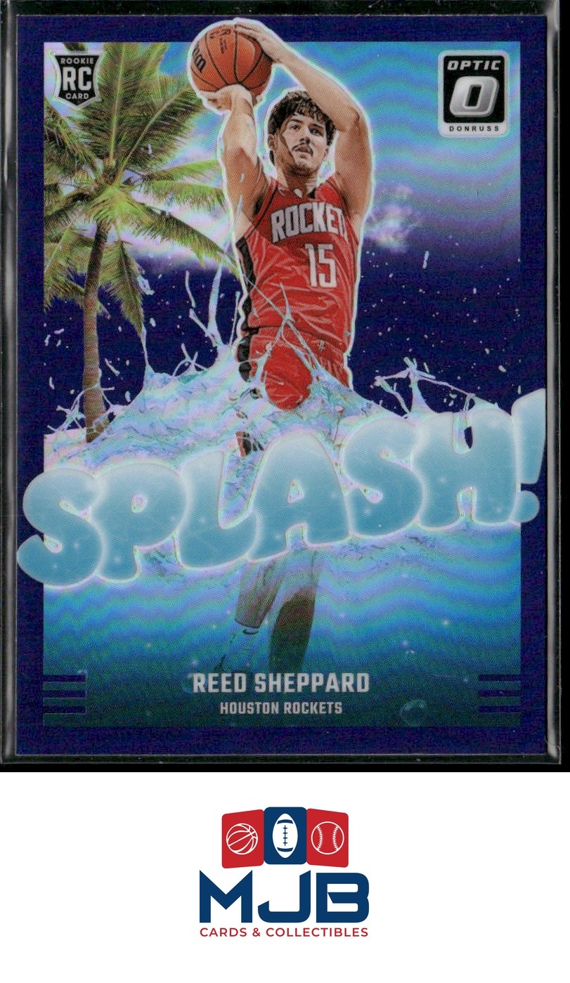 2024-25 Donruss Optic Reed Sheppard Splash! Purple Rookie #13 Houston Rockets