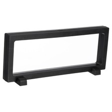 9" x 3.5" 3D Floating Display Case, with Base Stand, Black