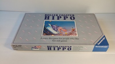 Achterbahn Nilpferd Spiel von Ravensburger Vintage 1990 Spiel 100% komplett