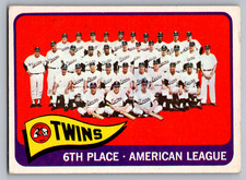 1965 TOPPS #24 MINNESOTA TWINS TEAM CARD W/HARMON KILLEBREW/TONY OLIVA/JIM KAAT