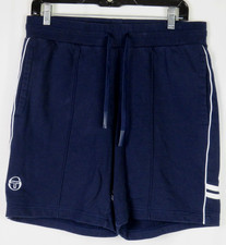 Sergio Tacchini Navy Blue Draw String Casual Sweat Shorts Men's Medium