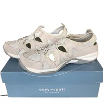 Easy Spirit Earthen Women’s Walking Shoes  Medium Gray 8.5 Wide Mesh Slip On