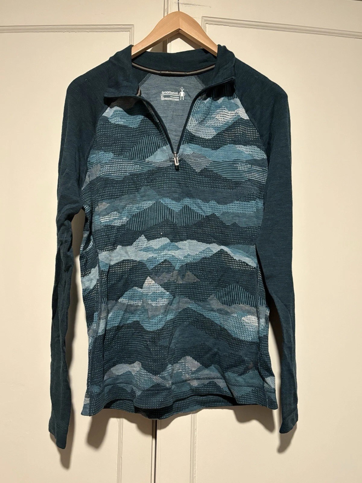Women’s Smartwool Quarter Zip Patterned Base Layer Size XL
