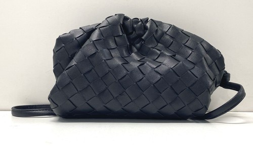 Liliana Black Woven Leather Purse
