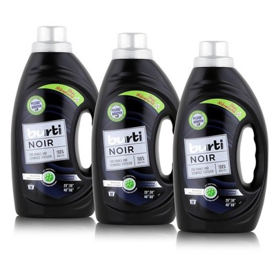 burti Noir Feinwaschmittel 1,45L - Für dunkle & schwarze Textilien (3er Pack)