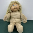 Vintage Cabbage Patch Kids Doll Blonde Blue Eyes Signed Head Stamp AS IS