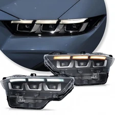 VLAND Projector LED Headlights Fit 2023-2026 Ford Mustang Sequential &Animation