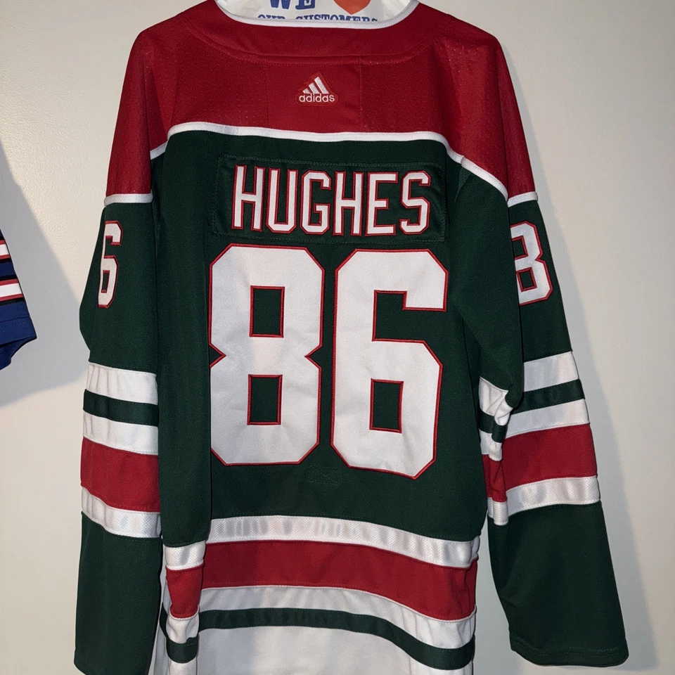 NUEVA CAMISETA DEVILS JACK HUGHES REVERSO RETRO 1.0 AUTÉNTICA ADIDAS NUEVA CON ETIQUETAS 50 VINTAGE Foto 3 de 4
