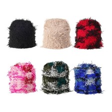 Casual Balaclava Full Face Fuzzy Hat Knit Windproof Hat for Adult Winter