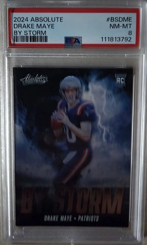Drake Maye ROOKIE ~ By The STORM - NM-MT PSA 8