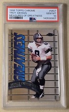 1998 Topps Chrome TROY AIKMAN Measures of Greatness PSA 10 Gem Mint #MG7 Dallas 