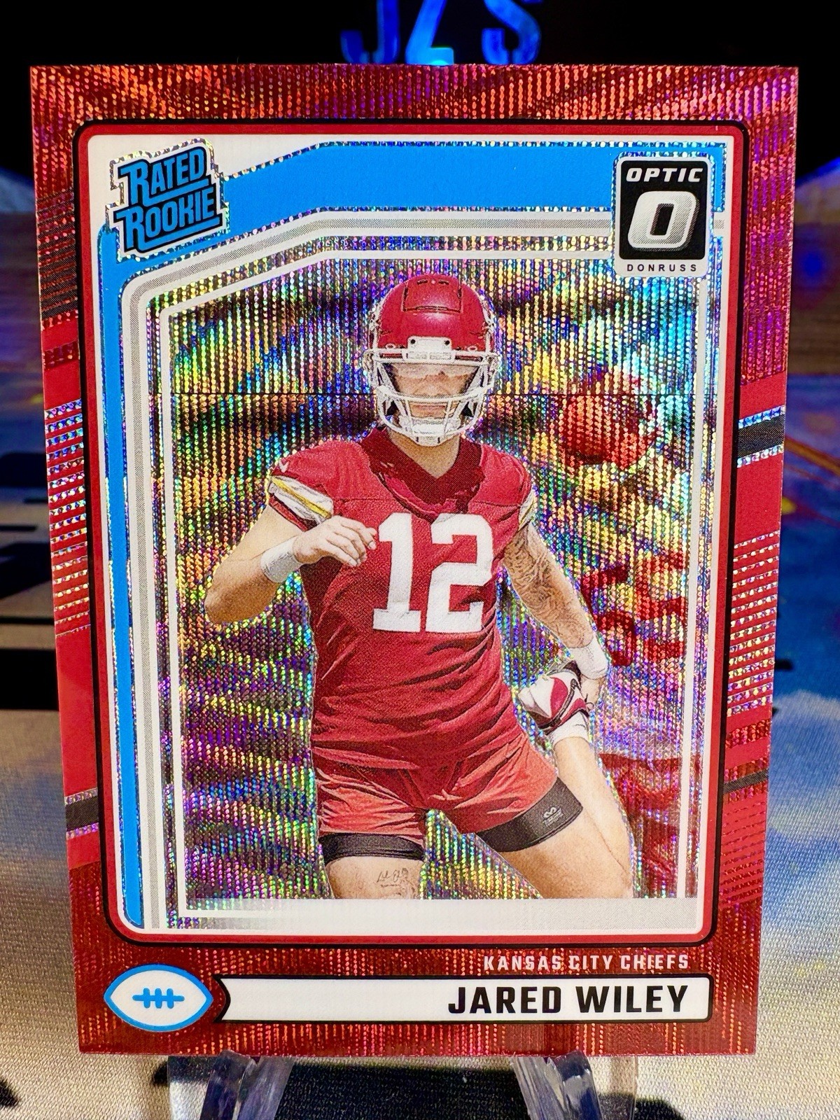 Jared Wiley Panini Donruss #387 Preview Red Wave Optic