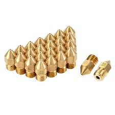 0.6mm 3D Printer Nozzle, 24pcs M6 Thread for MK8 1.75mm Extruder Print, Brass