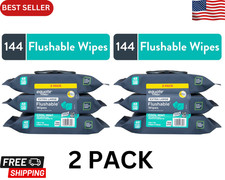  2 pack Equate Extra Large Flushable Wet Wipes Mint Scent   144 Wipes 3-Pack 