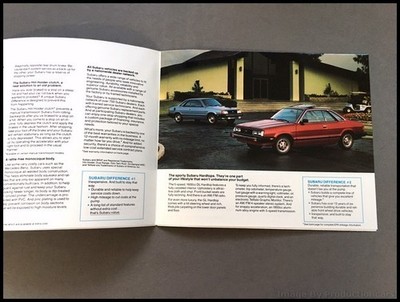 1983 Subaru Vintage Car Sales Brochure Catalog - Brat 4wd Wagon