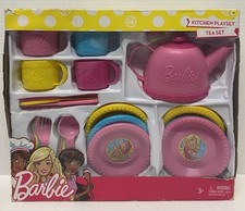 Barbie 30 Piece Plastic Kitchen Playset/Tea Set New In Box 2017 Mattel
