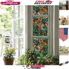 Self-Adhesive Privacy Glass Film | 3 Rolls 17"x78" | UV Protection, Easy Install