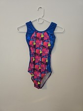 Alpha Factor Gymnastics Leotard Blue Colorful AXS Dance Adult XS Pink