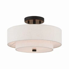 Used Livex Lighting 51083-92 Meridian - 2 Light Semi-Flush Mount In Transitional