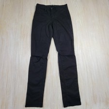 J Brand Black Dest Skinny Leg Slim Fit Distressed Ripped Knee Denim Jeans 24