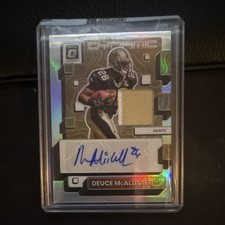 2022 Panini Donruss Optic Dynamic Patch Deuce McAllister Saints Auto /43