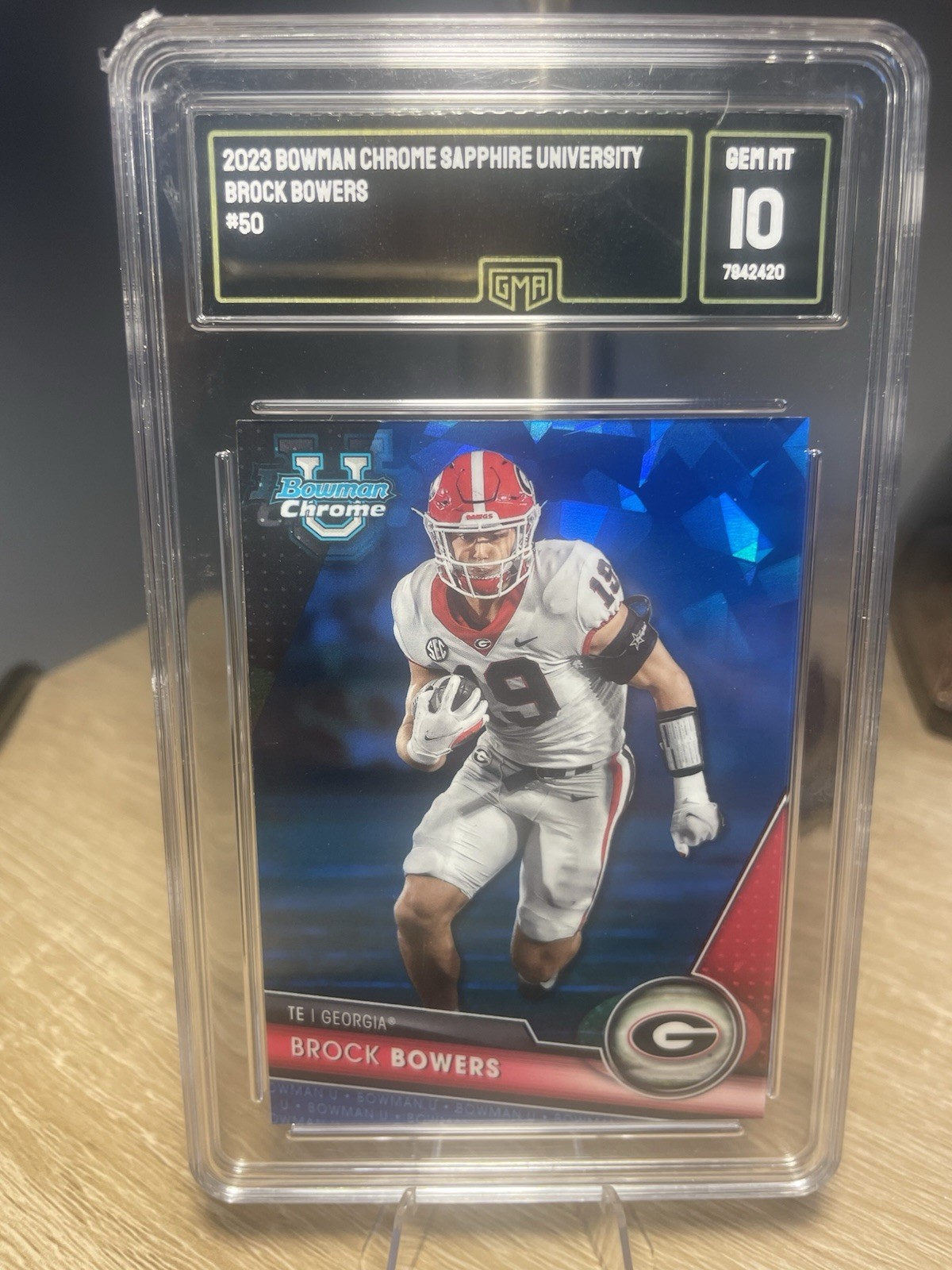 2023 Bowman University Chrome Sapphire Edition #50 Brock Bowers