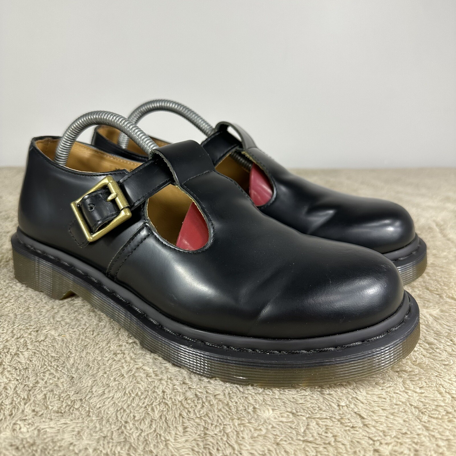 Dr. Martens Polley Leather Mary Jane Shoes Womens Siz… Gem