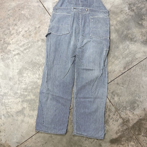 True Vintage 50s Big Smith Hickory Striped Overalls 42x30 Railroad Farmer - Picture 6 of 6